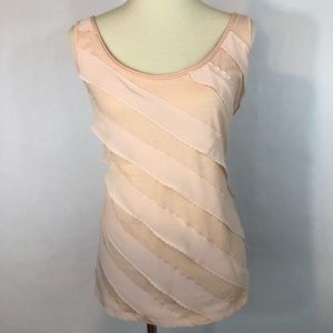 Old Navy Women’s Peach Diagonal Ruffle Tank Top XL